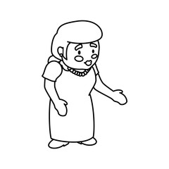 grandmother elder cartoon icon vector illustration graphic design