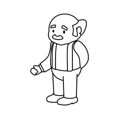 Grandfather adult elder cartoon icon vector illustration graphic design