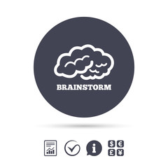 Brainstorm sign icon. Intelligent smart mind.