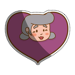 grandmother elder cartoon icon vector illustration graphic design