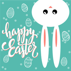 Happy easter greeting card