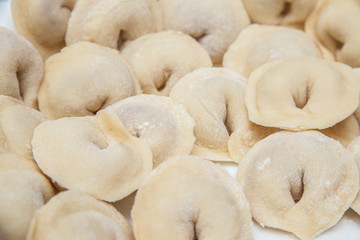 Fototapeta na wymiar Freshly prepared delicious dumplings