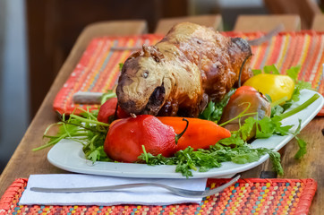 Roasted guinea pig, traditional meal in Peru
