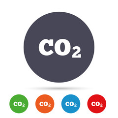 CO2 carbon dioxide formula sign icon. Chemistry.
