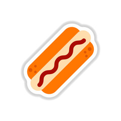 Hot dog sticker