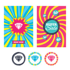 Diamond sign icon. Jewelry symbol. Gem stone.