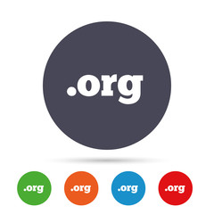 Domain ORG sign icon. Top-level internet domain.