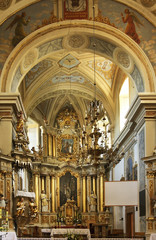 Fototapeta na wymiar Church of St. Stanislaus in Uherce Mineralne. Poland