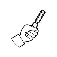 hand chisel carpentry tool vector icon illustration graphic design