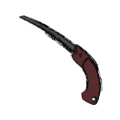 simple saw carpentry tool vector icon illustration graphic design