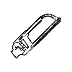 hand coping saw carpentry tool vector icon illustration