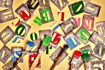 Fototapeta premium painted letters two