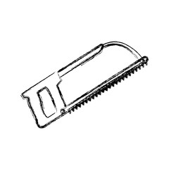 coping saw carpentry tool vector icon illustration graphic design