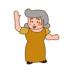 grandmother elder person vector icon illustration graphic design