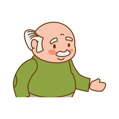 adult male avatar elder vector icon illustration