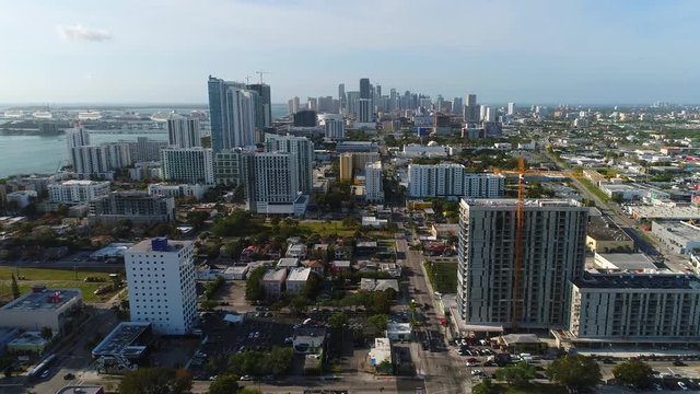 Aerial video tour Downtown Miami and edgewater