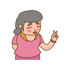 grandmother elder person vector icon illustration graphic design