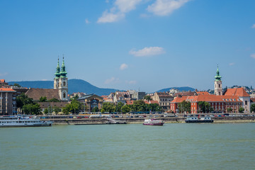 Beautiful Panoramic view of Buda side in Budapest. Hungary.