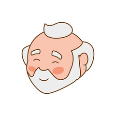 adult male avatar elder head vector icon illustration