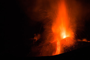etna eruzione  del  vulcano 