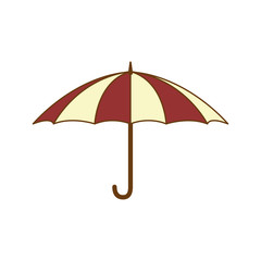 open umbrella object vector icon illustration graphic design