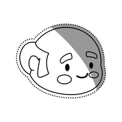 adult male avatar elder head vector icon illustration