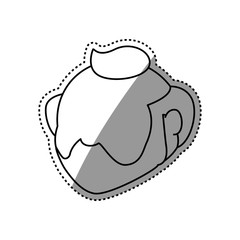 faceless male avatar elder head vector icon illustration