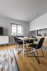 New loft kitchen with table