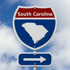 Naklejka premium Road trip to South Carolina