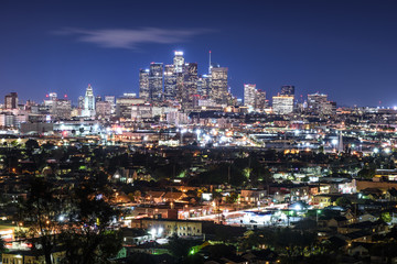 Fototapeta na wymiar Downtown Cityscape Los Angeles at nigth