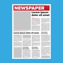Newspaper layout vector