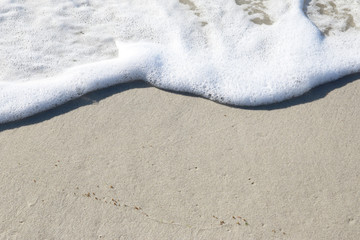 sea foam of a beach of Spain