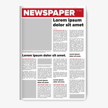 Newspaper layout vector