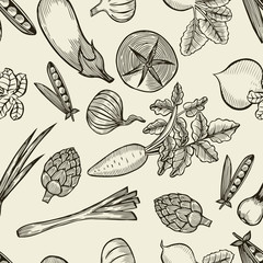 vegetables seamless pattern.