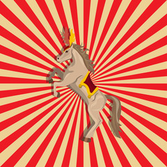 circus or carnival horse with plume