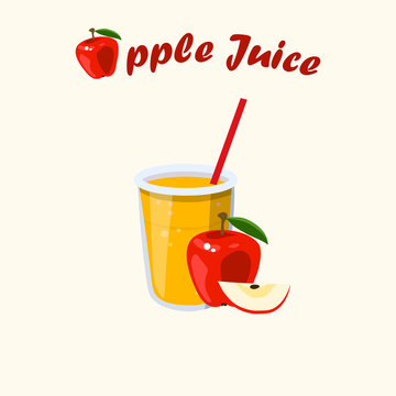 Vector apple juice