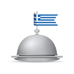 Fototapeta premium greek flag dinner platter