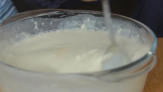 prevent dough at home on table cloce up