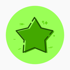Obraz premium STAR FLAT DESIGN ICON