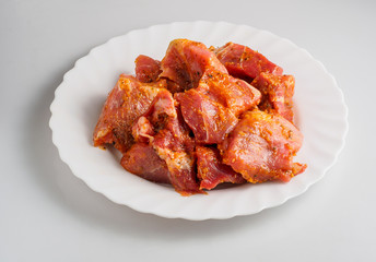 raw shish kebab