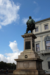 Garibaldistatue in Florenz am Ufer des Arno