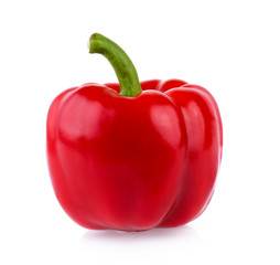 red pepper on white background