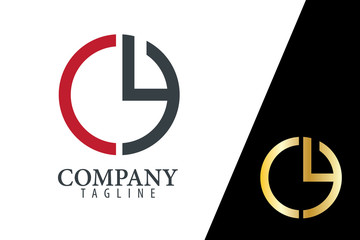 Initial Letter DY With Linked Circle Logo