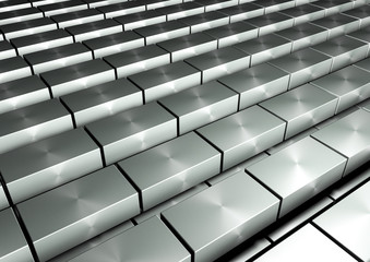 abstract perspective background. cubes background - 3d render