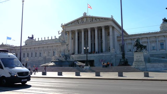 Austrian parliament in Vienna, Austria, 4K
