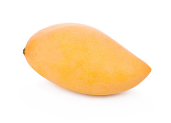 Naklejka na ściany i meble Ripe mango fruit isolated on white background
