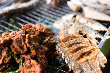 fried fish at street