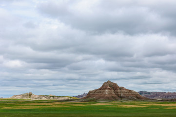 Scenic Landscape in Badlands National Park in South Dakota