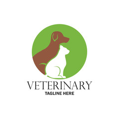 Obraz premium veterinary logo with text space for your slogan / tagline, vector illustration