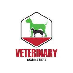 veterinary logo with text space for your slogan / tagline, vector illustration